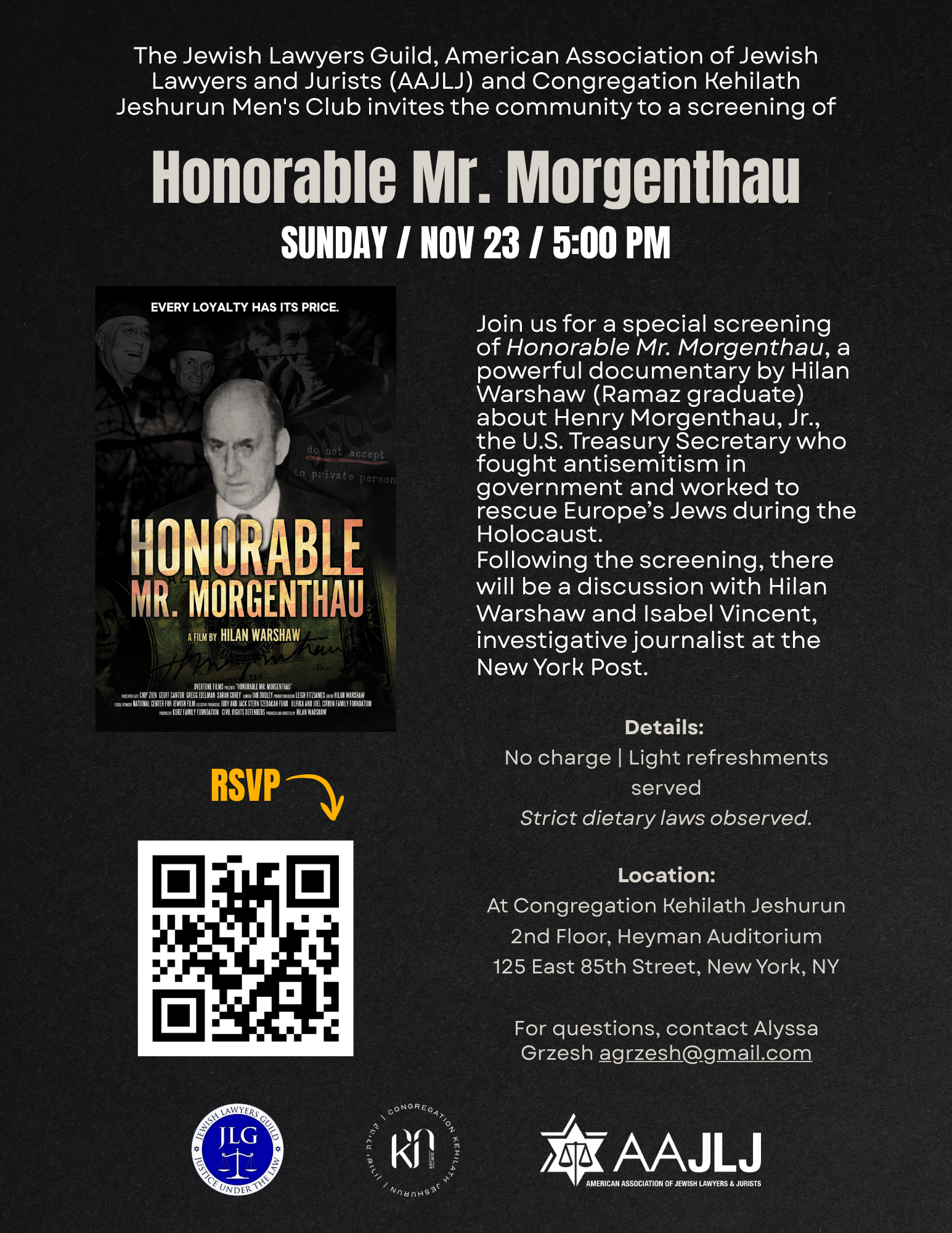 Honorable Mr. Morgenthau Film & Discussion